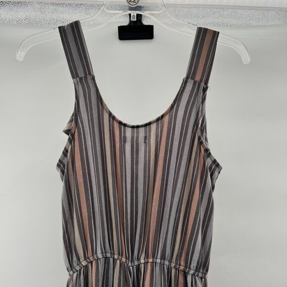 Xhilaration Women's Sleeveless Striped Wide Leg Jumpsuit Size Small Pockets - Picture 6 of 9
